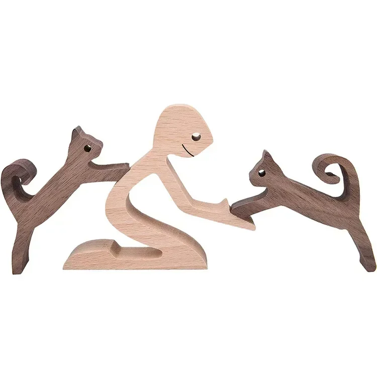 Escultura de madeira - Amor Pet - Image 3
