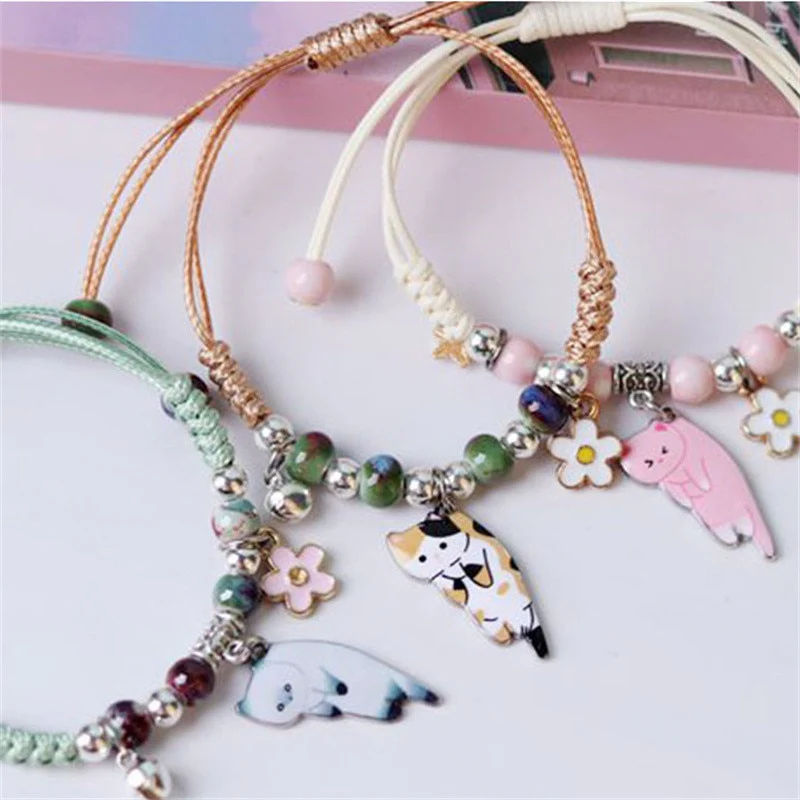 Pulseira de corda com berloques Gatinho - Image 4