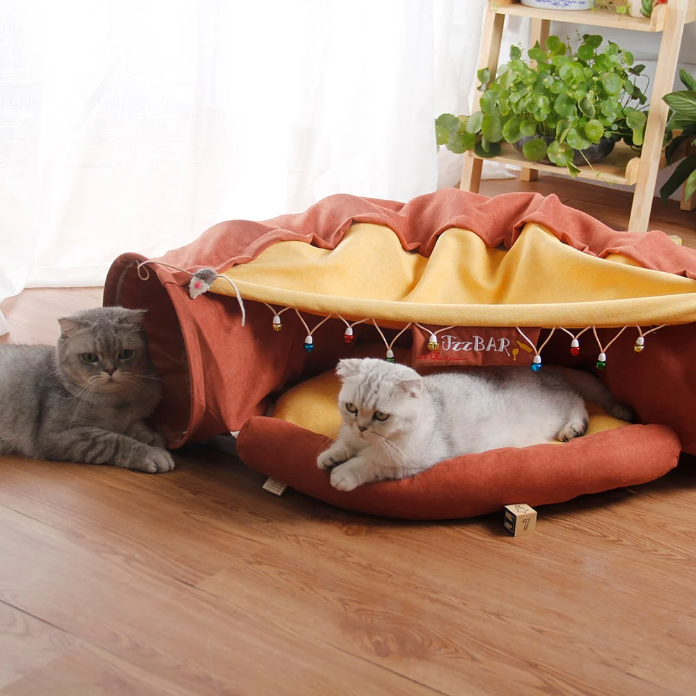 Túnel com caminha chique para gatinhos - Image 3