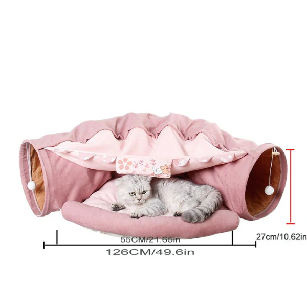 Túnel com caminha chique para gatinhos - Image 4