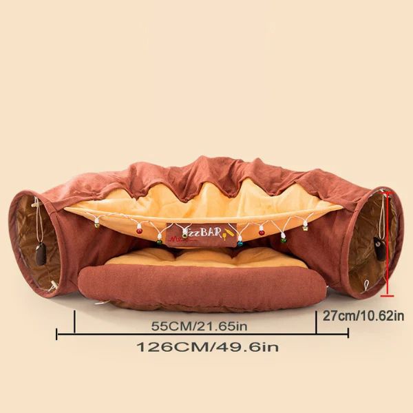 Túnel com caminha chique para gatinhos - Image 6